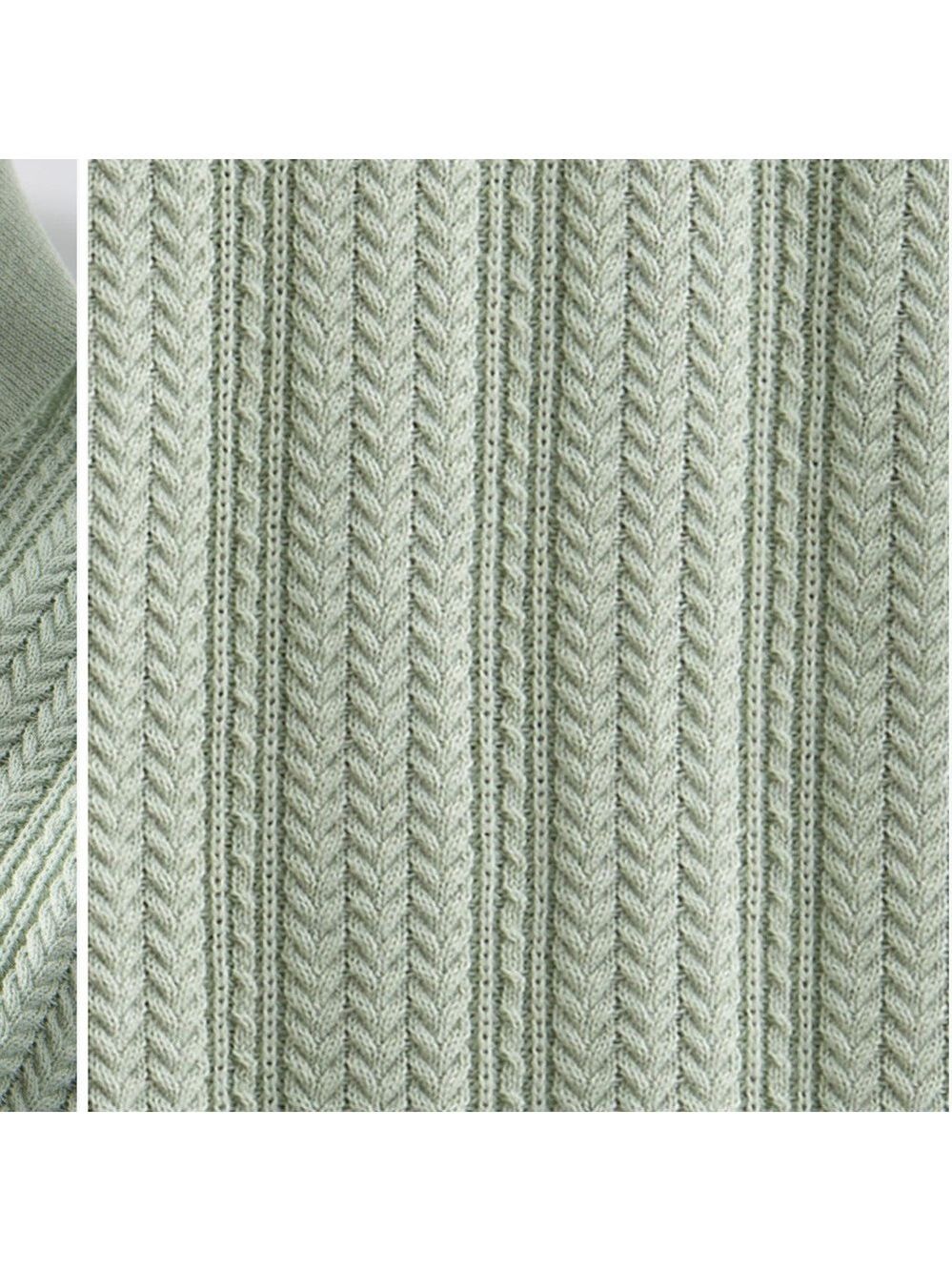 Nordstrom Light Green Textured Polo Shirt - Picture 3 of 3